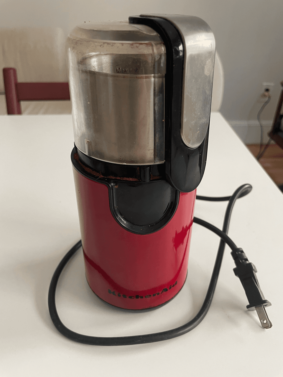 Red coffee mill